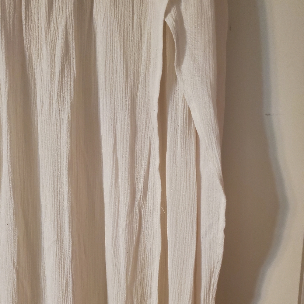 Happily Grey cream colored maxi skirt with high front split - Picture 6 of 6